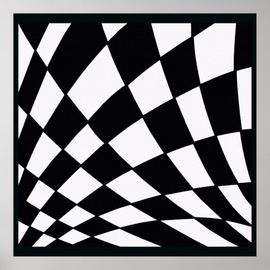Gebogen raster | Modern Poster (Voorkant)