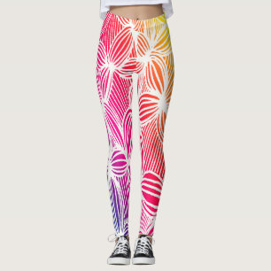 gebogen regenbooglijnen leggings