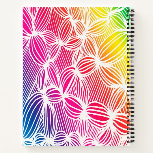 gebogen regenbooglijnen notitieboek (Achterkant)