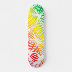 gebogen regenbooglijnen skateboard