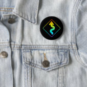gebogen straatbord ronde button 5,7 cm (In situ)