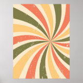  gebogen stralen poster (Voorkant)