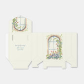 Gebogen venster bloemetjesweergave bedankdoosjes (Uitgevouwen)