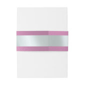 Gebonden bladmonogram - Roze Uitnodigingen Wikkel (Achterkant Voorbeeld)