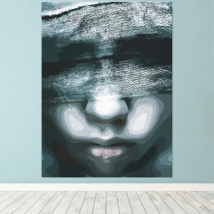 Gebonden Visie: Gedwongen Stilte Canvas Afdruk