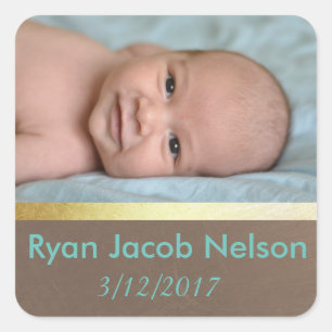 Geboorte aankondiging Baby Foto Stickers