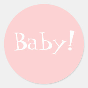 Geboorte Aankondiging Envelop Seal_Girl_Baby! Ronde Sticker