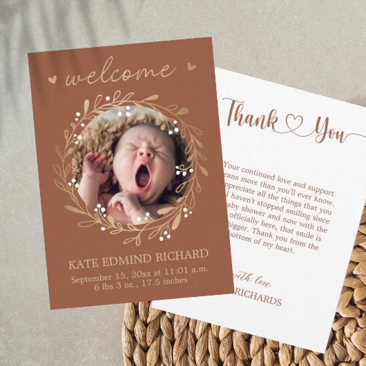 Geboorte aankondiging foto welkom Baby