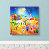 Geboorte Bethlehem poster Canvas Afdruk (Insitu (Houten vloer))