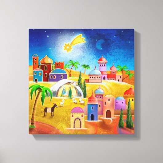 Geboorte Bethlehem poster Canvas Afdruk (Voorkant)