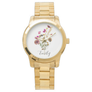Geboorte Bloem - Gepersonaliseerde Geboorte Bloem Horloge