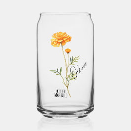 Geboorte Bloem Maand Oktober goudsbloem Naam Blikvorm Glas