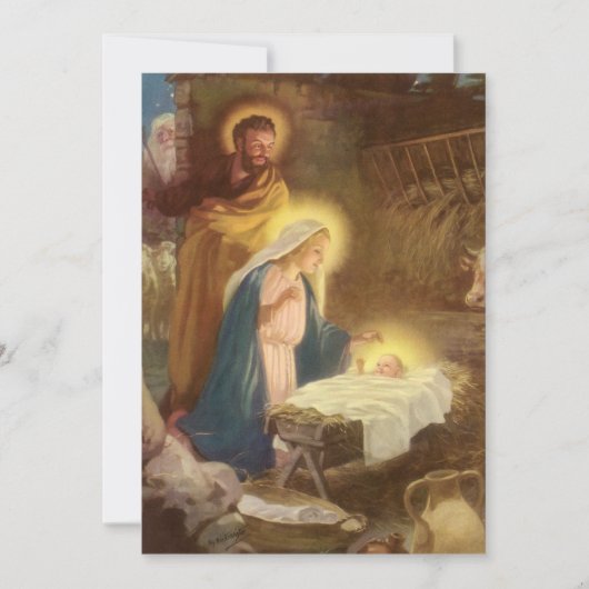 Geboorte, de Uitnodiging van het Kerstmisfeest (Voorkant)