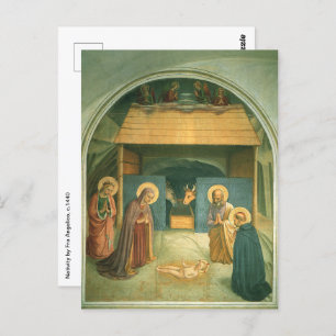 Geboorte door Fra Angelico Briefkaart