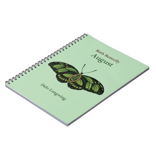 Geboorte Edelsteen Vlinder (augustus) - Dido Longw Notitieboek (Linkerzijde)