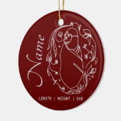 Geboorte Feiten Aangepaste Ornament (Links)