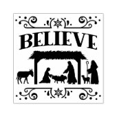Geboorte Geloof Kerstmis inkt Rubberstempel (Afrduk)