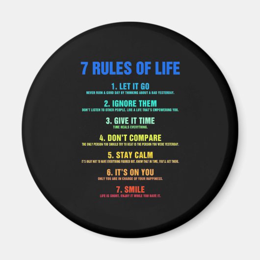 geboorte - gift 7 levensregels magneet (Voorkant)