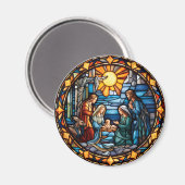 Geboorte Kerstmis Magnet Gift Magneet (Voorkant / Achterkant)