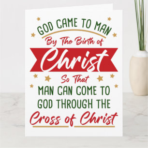 Geboorte & Kruis van Jezus Christus Kerstmis Geloo Kaart