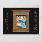 GEBOORTE Luca della Robbia Kerst briefkaart (Voorkant)