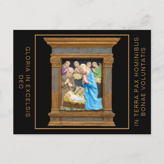 GEBOORTE Luca della Robbia Kerst briefkaart (Voorkant)