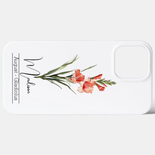 Geboorte Maand Bloem August Gladiolus Case-Mate iPhone Case (Achterkant (horizontaal))