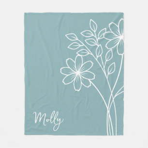 Geboorte Maand Bloem, Oktober Kalligrafie Naam Fleece Deken