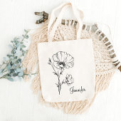 Geboorte Maand Bloem Verjaardag Vrouwen Moeder Moe Tote Bag