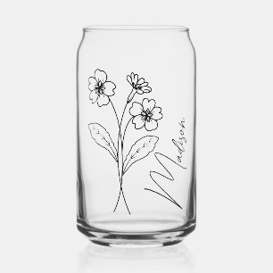 Geboorte Maand Bloemen Februari Primrose Bruidsmei Blikvorm Glas