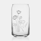 Geboorte Maand Bloemen Juli Waterlelie Bruidsmeisj Blikvorm Glas (Voorkant)