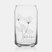 Geboorte Maand Bloemen Juni kamperfoelie Bruidsmei Blikvorm Glas (Voorkant)