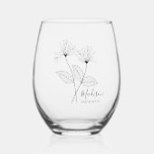 Geboorte Maand Bloemen Juni kamperfoelie Bruidsmei Wijnglas Zonder Voet (Voorkant)