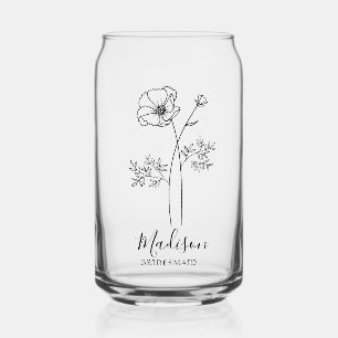 Geboorte Maand Bloemen Oktober Kosmos Bruidsmeisje Blikvorm Glas