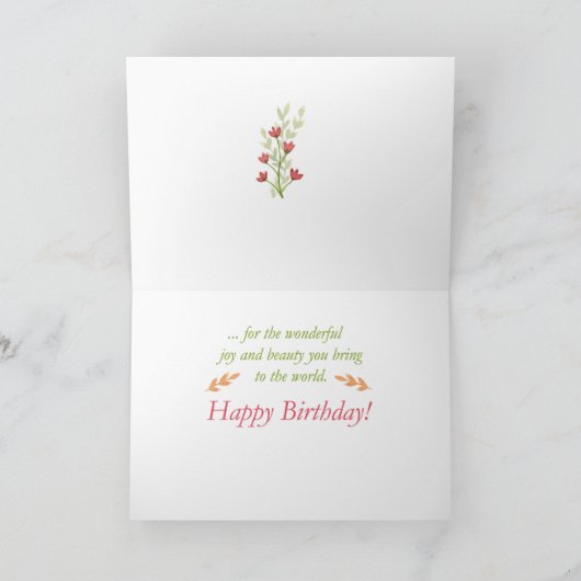 Geboorte Moeder Waterverf Kaart (Binnen)