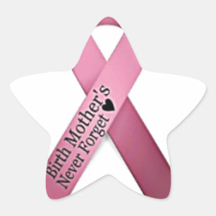 Geboorte Moederdag Star Ribbon Ster Sticker