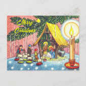 Geboorte onder de kerstboom Briefkaart (Voorkant)