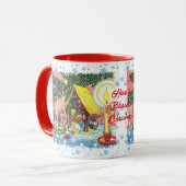 Geboorte onder de kerstboom Mok (Voorkant links)