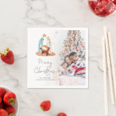 Geboorte Scène Fotonaam Script Vrolijk Kerstfeest Servet (Insitu)