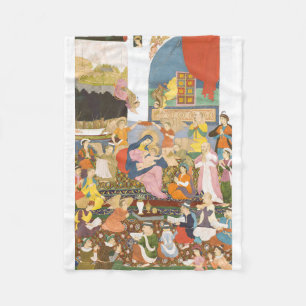 Geboorte scène in Indiase stijl Fleece Deken