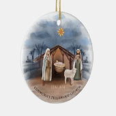 Geboorte Scène Kerknaam Christelijk Kerst Keramisch Ornament (Rechts)