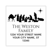 Geboorte Scene Manager Baby Jesus Naam Adres Rubberstempel (Afrduk)