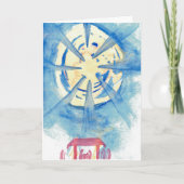 Geboorte Star Kerst Kaart (Voorkant)