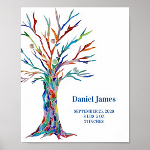 Geboorte Stats Kraamkamer Canvas Print