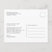 Geboorte van baby-fotoscript aankondigingskaart (Achterkant)