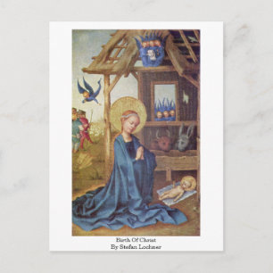 geboorte van Christus door Stefan Lochner Briefkaart