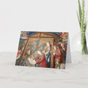 Geboorte van Christus Tapestry detail Feestdagen Kaart