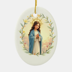 Geboorte van de Heilige Maagd Maria Gods Vrede Keramisch Ornament
