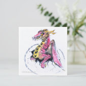 Geboorte van een draak // Baby draak Feestdagenkaart (Staand voorkant)