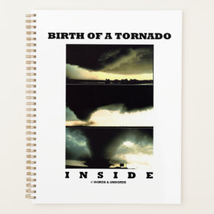geboorte van een tornado in de meteorologie planner